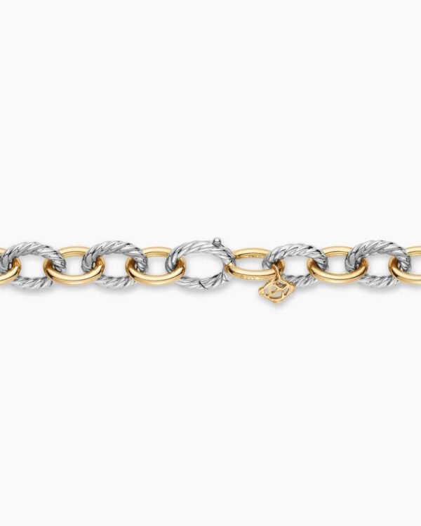 C7C84039-6DC7-DA19-2FBA-BF54AE9925D6.jpg Oval Link Chain Necklace Sterling Silver with 18K Yellow Gold, 16mm