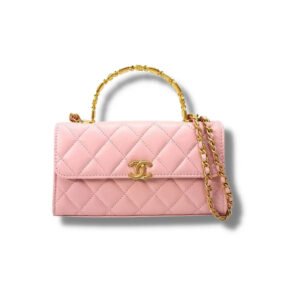 Chanel Shoulder Bag Pink With Matelasse Coco Mark Handle For Women 18 cm/ 7 inches ??H063060