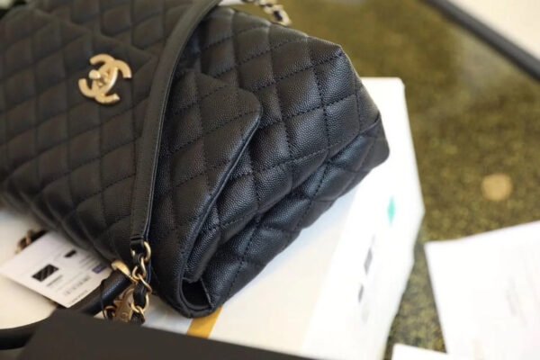 Chanel Large Flap Bag With Top Handle Black For Women, Womens Handbags, Shoulder And Crossbody Bags 11in/28cm A92991