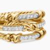 Petite Helena Wrap Three Row Ring 18K Yellow Gold with Diamonds, - 6