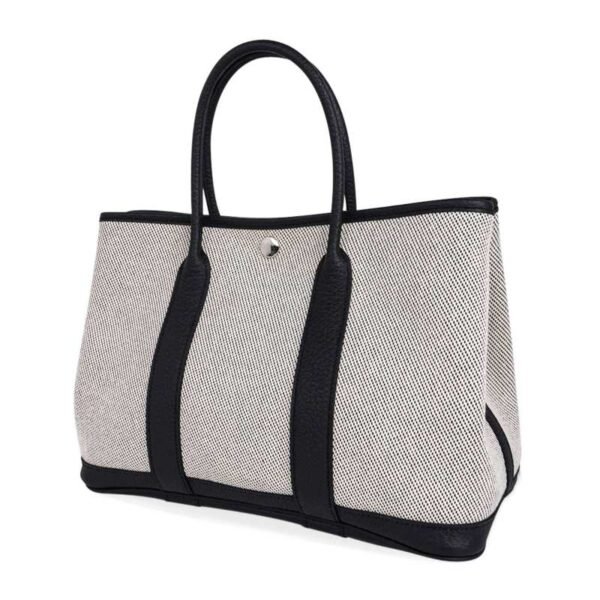 Bag Garden Party 30 Criss Cross Toile / Black Vache Country Leather