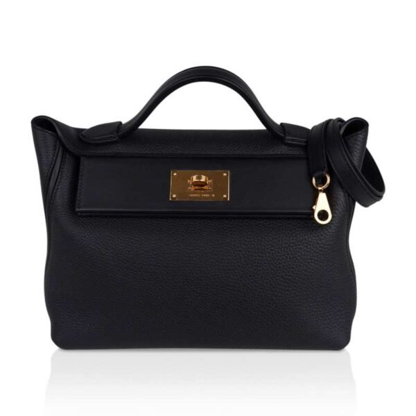 24/24 29 Bag Black Clemence / Swift Gold Hardware