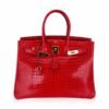CC0FB871-2266-5E99-04EF-E98C725E132C.jpg Birkin 35 Bag Braise Porosus Crocodile with Gold Hardware