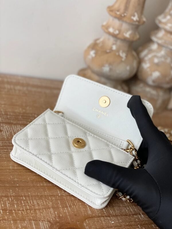 Chanel Clutch With Chain White For Women, Women&rsquo;s Bags 4.8in/12.3cm