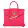 Birkin 30 Bag Rose Extreme Clemence Leather with Gold Hardware