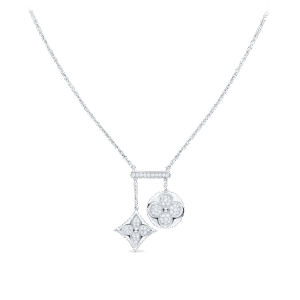 Color Blossom Neglige Necklace, White Gold And Diamonds