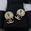 CC80D438-3F1F-4A20-7AB0-4E75582F4CA7.jpg Gold Pearly White & Crystal CC Earrings