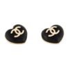 2022 Leather Heart CC Stud Earrings