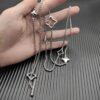 David Yurman Sterling Silver Quatrefoil Chain Necklace