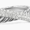CCFBA0CE-A30D-2BAA-EF36-B011A8832BAC.jpg Crossover Two Row Ring Sterling Silver with Diamonds, 7.5mm - 6