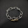 DY Madison&reg; Toggle Chain Bracelet Sterling Silver with 18K Yellow Gold