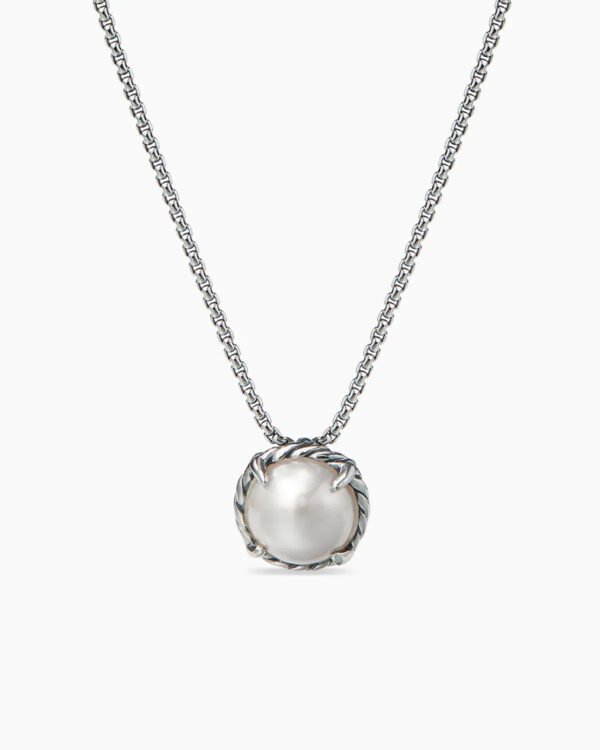 Petite Chatelaine&reg; Necklace Sterling Silver with Pearl, 10mm