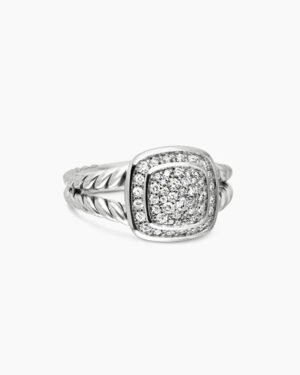 Petite Albion&reg; Ring Sterling Silver with Pav&eacute; Diamonds - 6