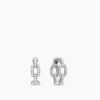 CFEBFB61-CC25-F749-04B9-65D83FE514F3.jpg Stax Chain Link Huggie Hoop Earrings 18K White Gold with Diamonds, 24mm