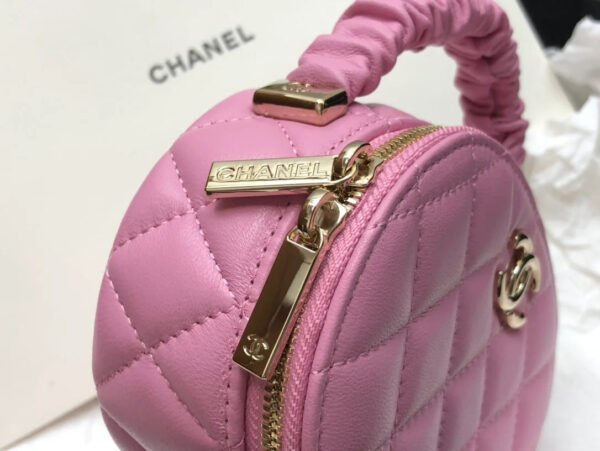 Chanel Vanity Case Shiny Gold Pink Bag For Women 9.5cm/3.7in