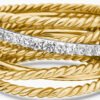 D068EA81-F357-F284-B132-E55EDE4920D6.jpg Crossover Ring 18K Yellow Gold with Diamonds - 6