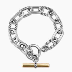 DY Madison&reg; Toggle Chain Bracelet Sterling Silver with 18K Yellow Gold