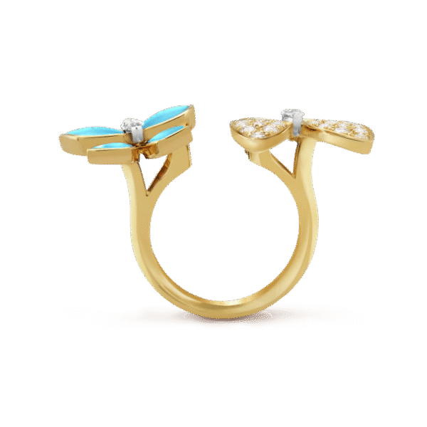 Two Butterfly Between the Finger ring