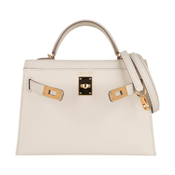 Kelly 25 Sellier Bag Craie Epsom Leather Gold Hardware