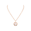 Color Blossom XL Medallion Pink Gold, White Mother-Of-Pearl and Diamond