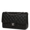 Jumbo Classic Double Flap Bag Black Caviar Silver Hardware