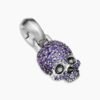 D2FAF45E-33E9-F70D-8A6F-9B5EA2DAB6D8.jpg Skull Amulet Full Pavé Purple Sapphires and 18K White Gold, 14mm