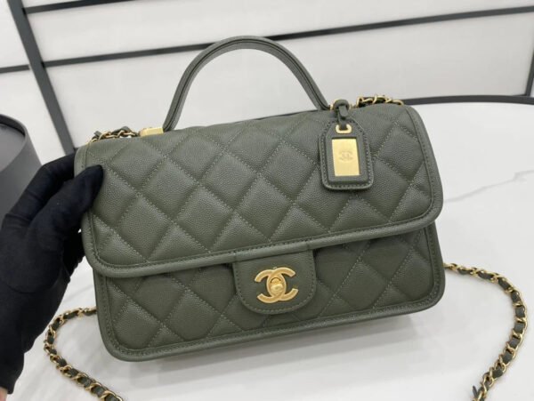 Chanel AS3653 22K Bag Dark Green For Women, Women&rsquo;s Bags 9.8in/25cm