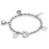 BRACELET WITH PENDANTS SILVER INTERLOCKING