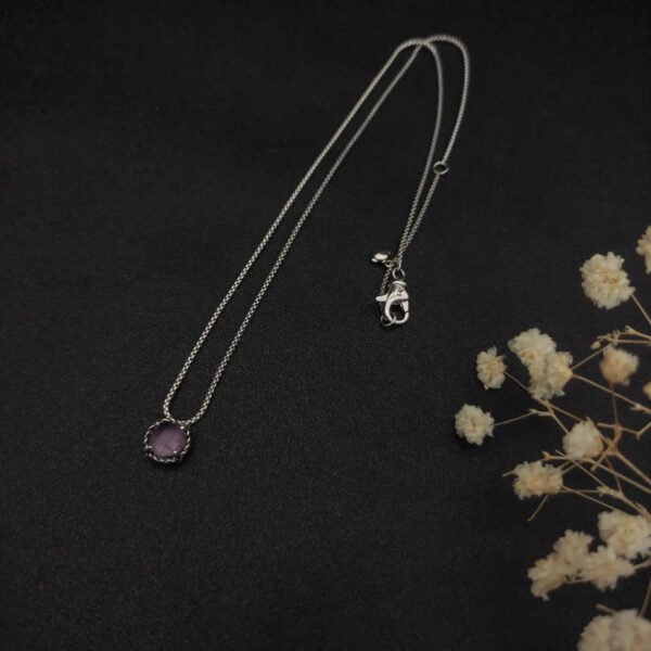 D610EAC7-E814-EB19-6695-71C680A2B3E3.jpg Petite Chatelaine® Necklace Sterling Silver with Amethyst, 10mm