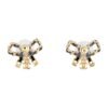 2022 Leather Bow CC Stud Earrings