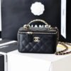 Chanel Small Vanity Case Black For Women 6.7in/17cm AS3171