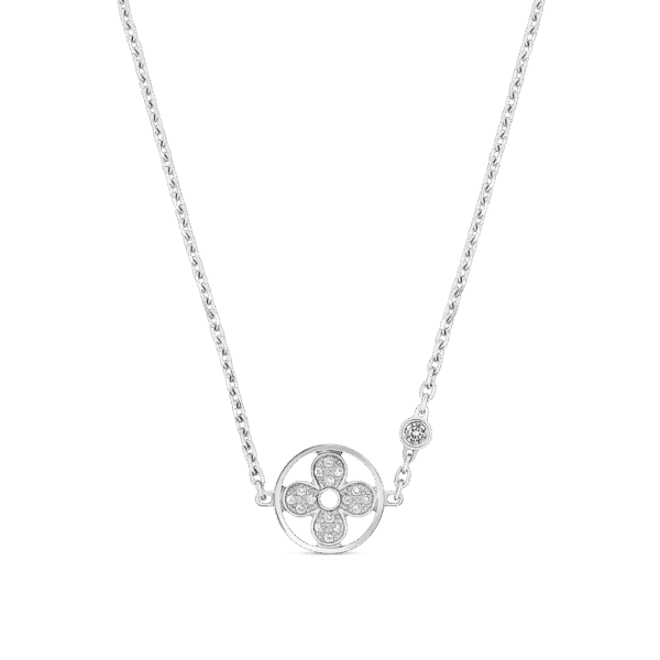 Idylle Blossom Pendant, White Gold And Diamonds