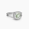 Petite Albion&reg; Ring Sterling Silver with Prasiolite and Diamonds - 6