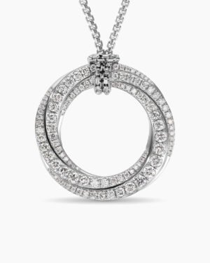 D7BD6505-554B-339B-607F-B3EED70B6CE4.jpg Pave Crossover Pendant Necklace 18K White Gold with Diamonds, 30mm