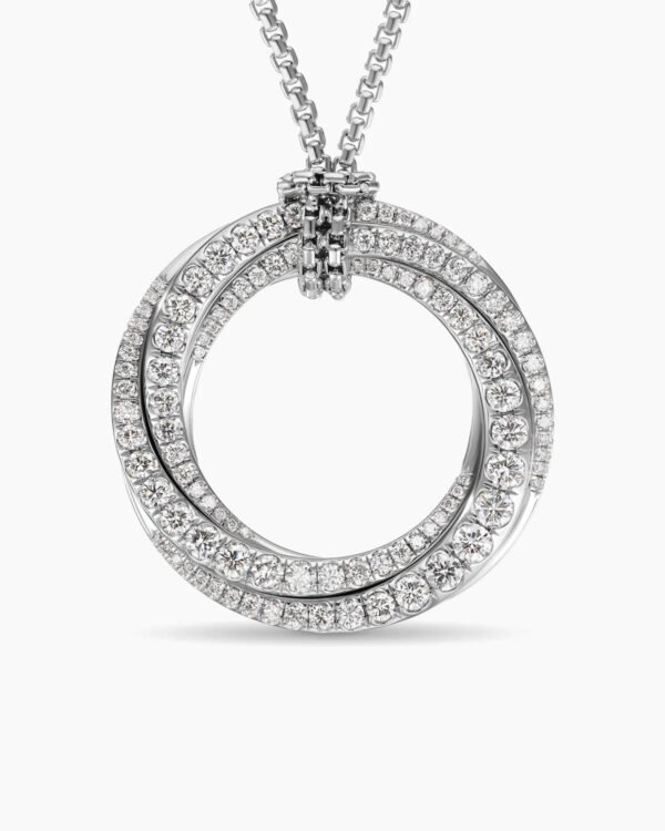 D7BD6505-554B-339B-607F-B3EED70B6CE4.jpg Pave Crossover Pendant Necklace 18K White Gold with Diamonds, 30mm