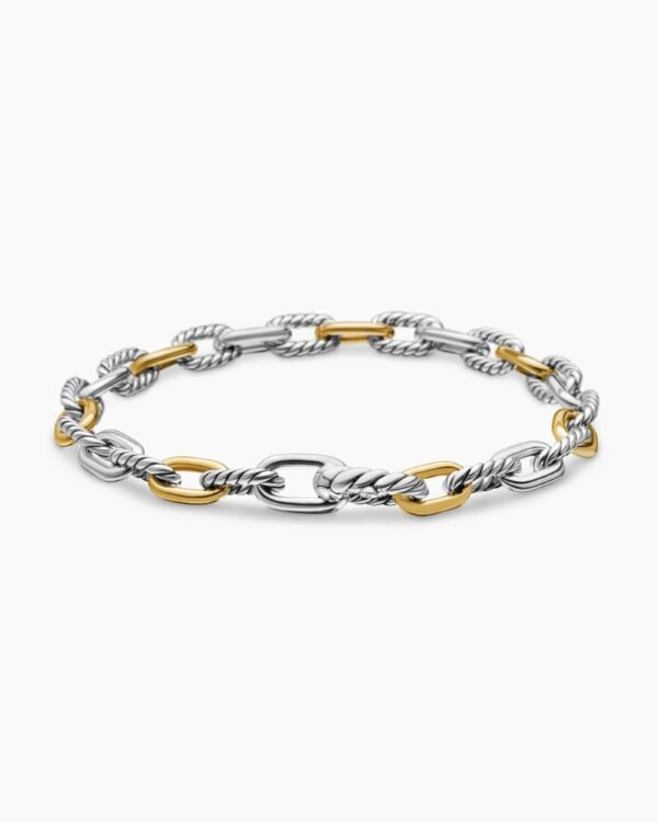 DY Madison&reg; Chain Bracelet Sterling Silver with 18K Yellow Gold