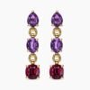 D8276E43-106E-ABC2-683E-0D32AFF60F04.jpg Marbella Drop Earrings 18K Yellow Gold with Amethyst and Rhodolite Garnet, 51mm