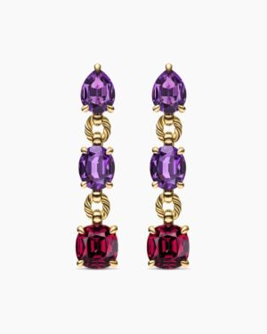 D8276E43-106E-ABC2-683E-0D32AFF60F04.jpg Marbella Drop Earrings 18K Yellow Gold with Amethyst and Rhodolite Garnet, 51mm
