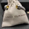 Classic Cable Bracelet Sterling Silver with Citrine and Diamonds, 7mm