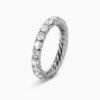 DY Eden Eternity Band Ring Platinum with Diamonds, 3.2mm