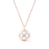 Color Blossom XL Medallion Pink Gold, White Mother-Of-Pearl and Diamond