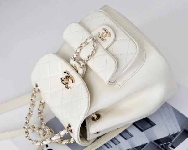 Chanel Backpack White For Women 7 in/18cm