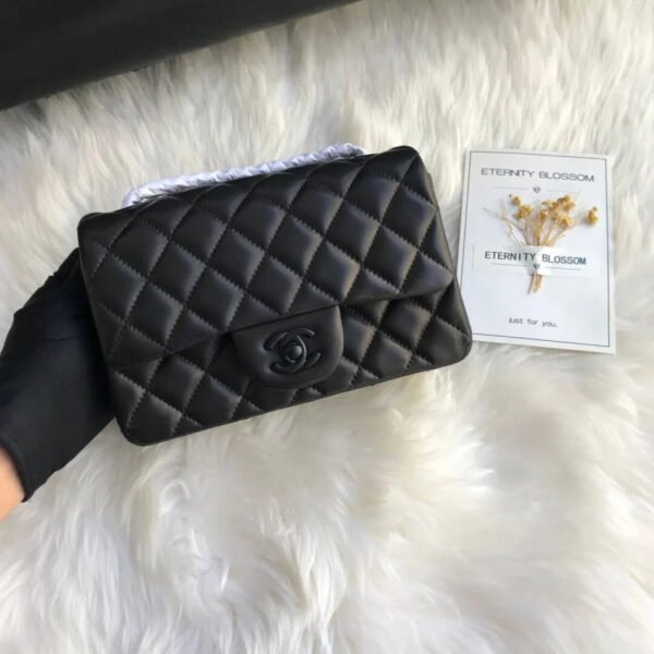 Chanel Lambskin 20Cm Class-Flap Bag 1116 Black