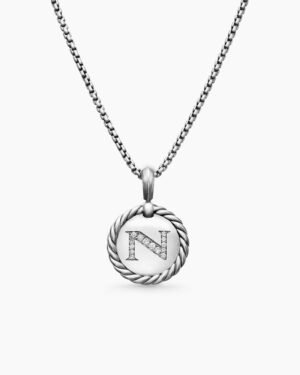 DAD0FC3F-DF24-9F70-FFA2-9693FB93D076.jpg Initial Charm Necklace Sterling Silver with Diamond N