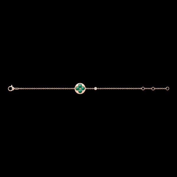 DAED3D59-E73C-7EA3-CA64-CF853D485B12.jpg Color Blossom BB Sun Bracelet, Pink Gold, Malachite and Diamond