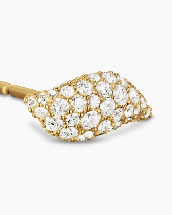 DB5DFCAF-C4E3-B0AD-B236-ED145338866A.jpg Petite Pavé Flute Stud Earrings 18K Yellow Gold with Diamonds, 10.6mm
