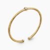 Classic Cablespira&reg; Station Bracelet 18K Yellow Gold with Diamonds, 3mm
