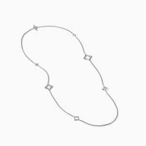 David Yurman Sterling Silver Quatrefoil Chain Necklace