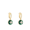 B Blossom Earrings, Yellow Gold, White Gold, Malachite And Diamonds