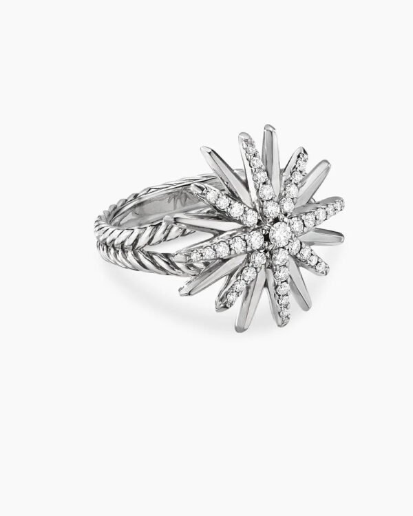 DCF7215A-E750-471E-4AF3-CA135BCBCD92.jpg Starburst Ring Sterling Silver with Diamonds, 19mm